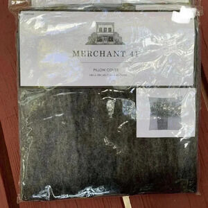 NEW Merchant 41 18x18in Bold Check Wool/Angora Accent Pillow Cover